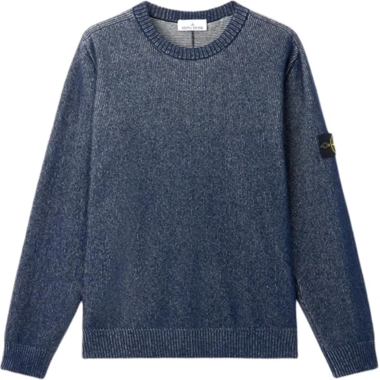 Мужской свитер с круглым вырезом STONE ISLAND, Blue Blend