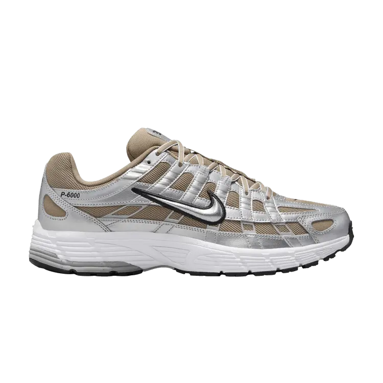 

Кроссовки Nike P-6000 Khaki Metallic Silver, серебряный