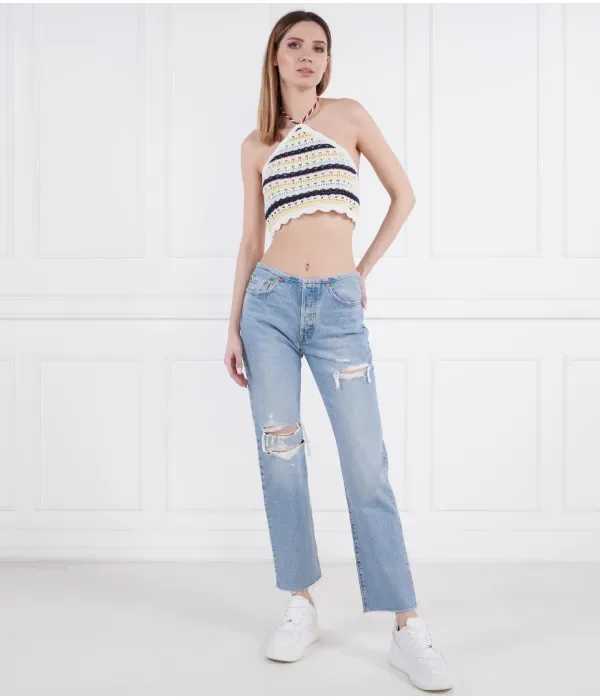 Джинсы 501 с мини-талией straight fit Levi'S, небесно-голубой — фото 2