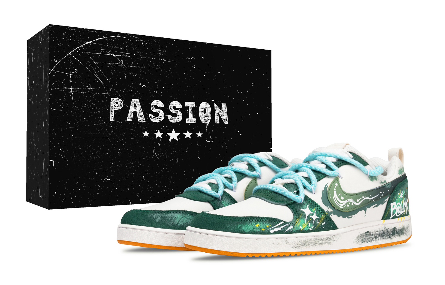 

Nike Кроссовки для скейтбординга Court Borough PRM Wild Green Trail мужские низкие с амортизацией и износостойкостью