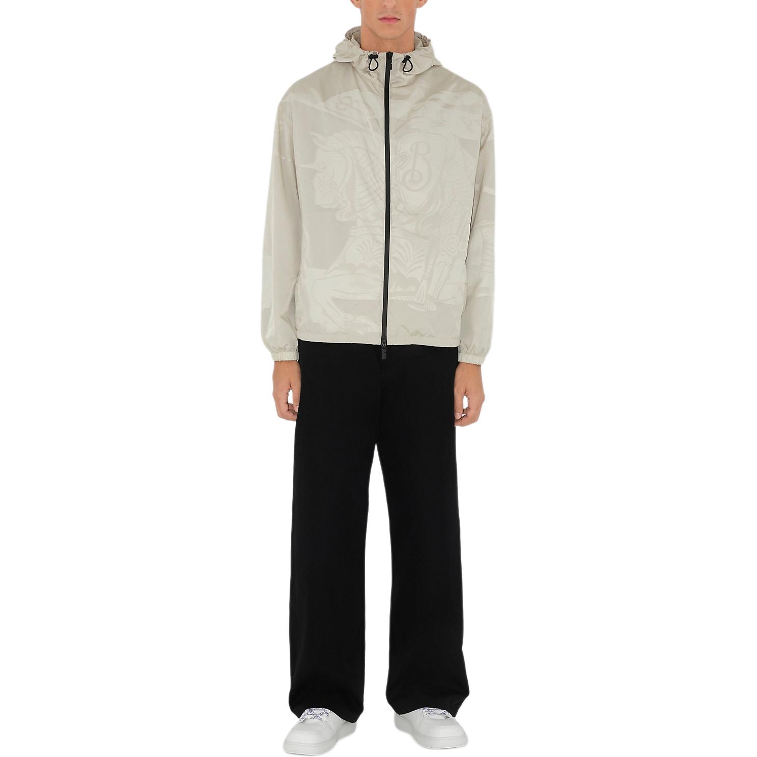 Толстовка Burberry Zip Up Hoodie, бежевый — фото 4