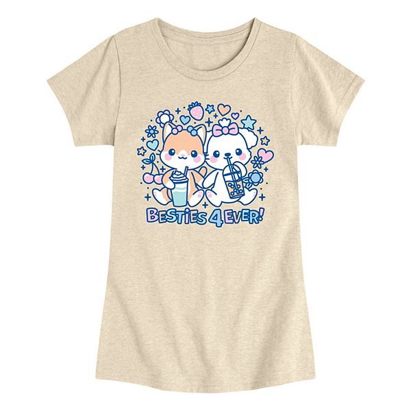 

Футболка с кавайными персонажами для девочек 7-16 лет Licensed Character, Beige