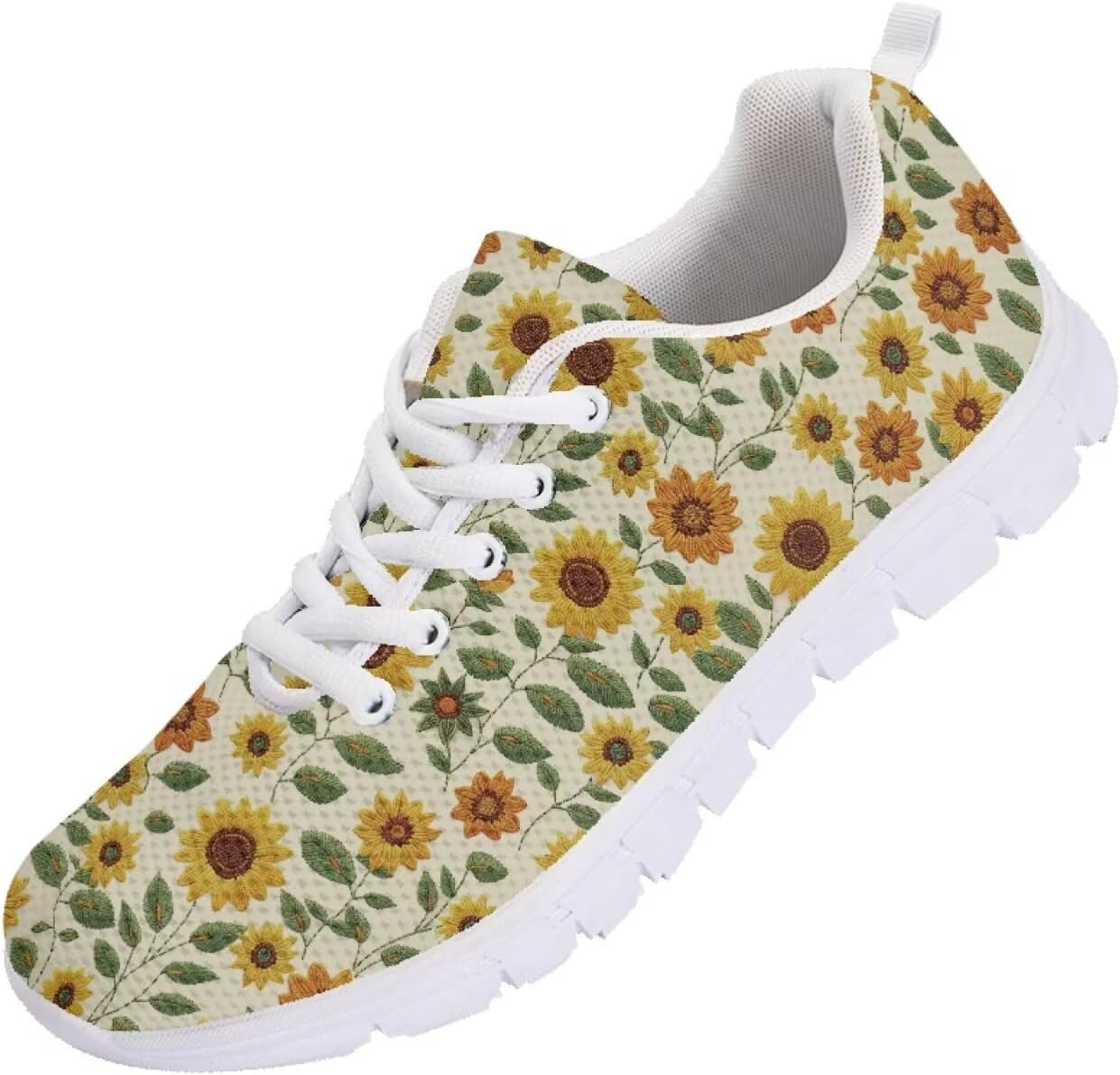 

Мужские кроссовки Funnydude Funny Print для осенних прогулок, удобные с дышащей сеткой, Sunflower