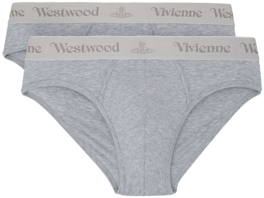 

Двойная упаковка серых трусов Vivienne Westwood