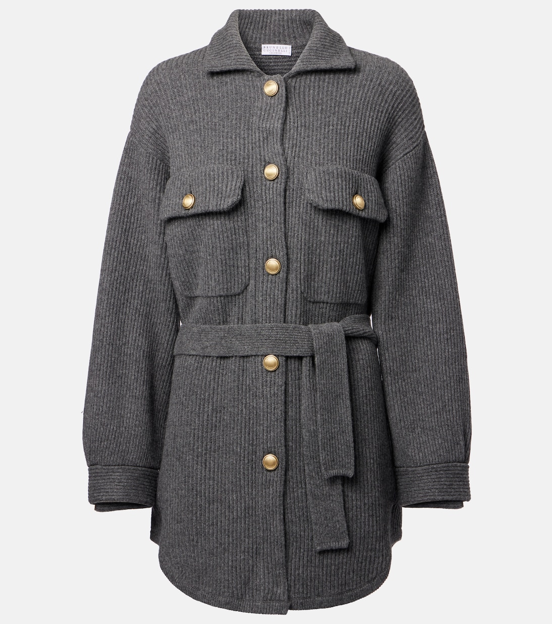 

Кардиган из шерсти, кашемира и шелка Brunello Cucinelli, Piombo