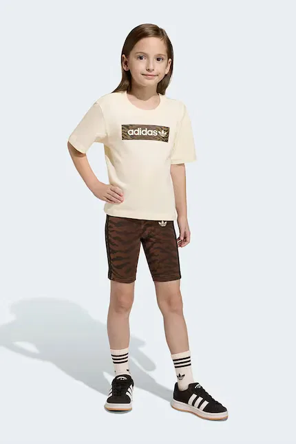 Комплект детский из трикотажа Adidas Originals, бежевый