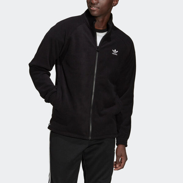 Куртка оригиналы adicolor классика трилистник тедди флисовая куртка Adidas, черный — фото 2