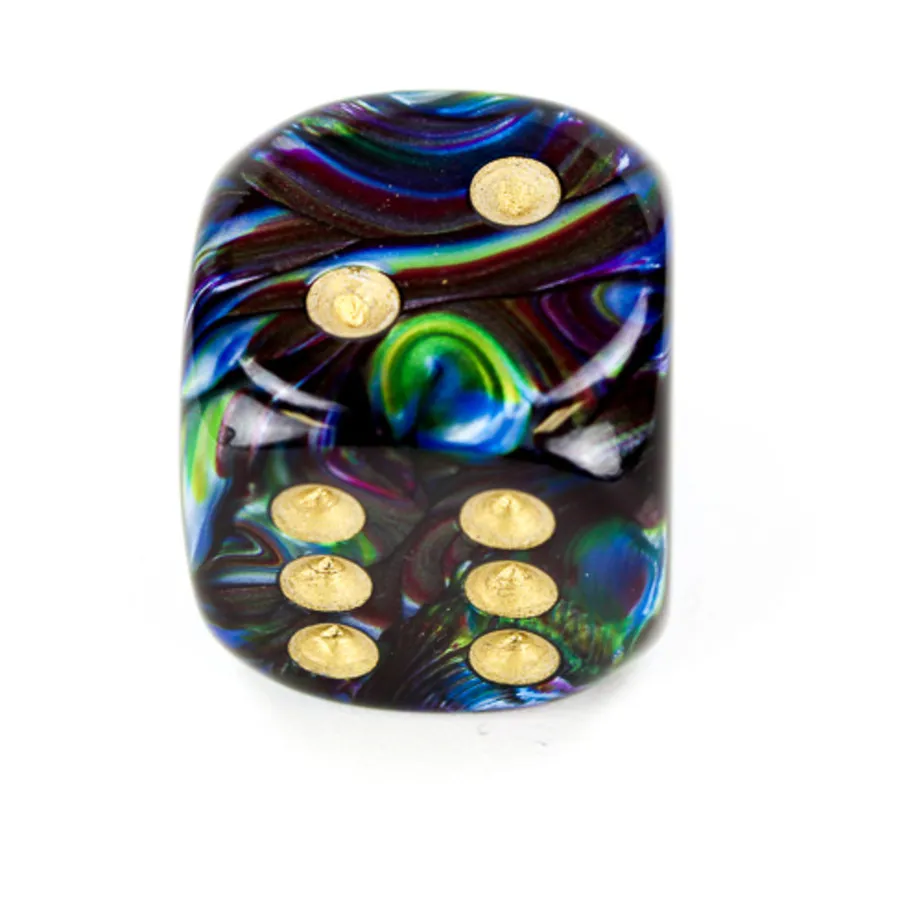 

d6 20 мм Тень с золотом (2), Dice - Lustrous - d6 (Chessex)