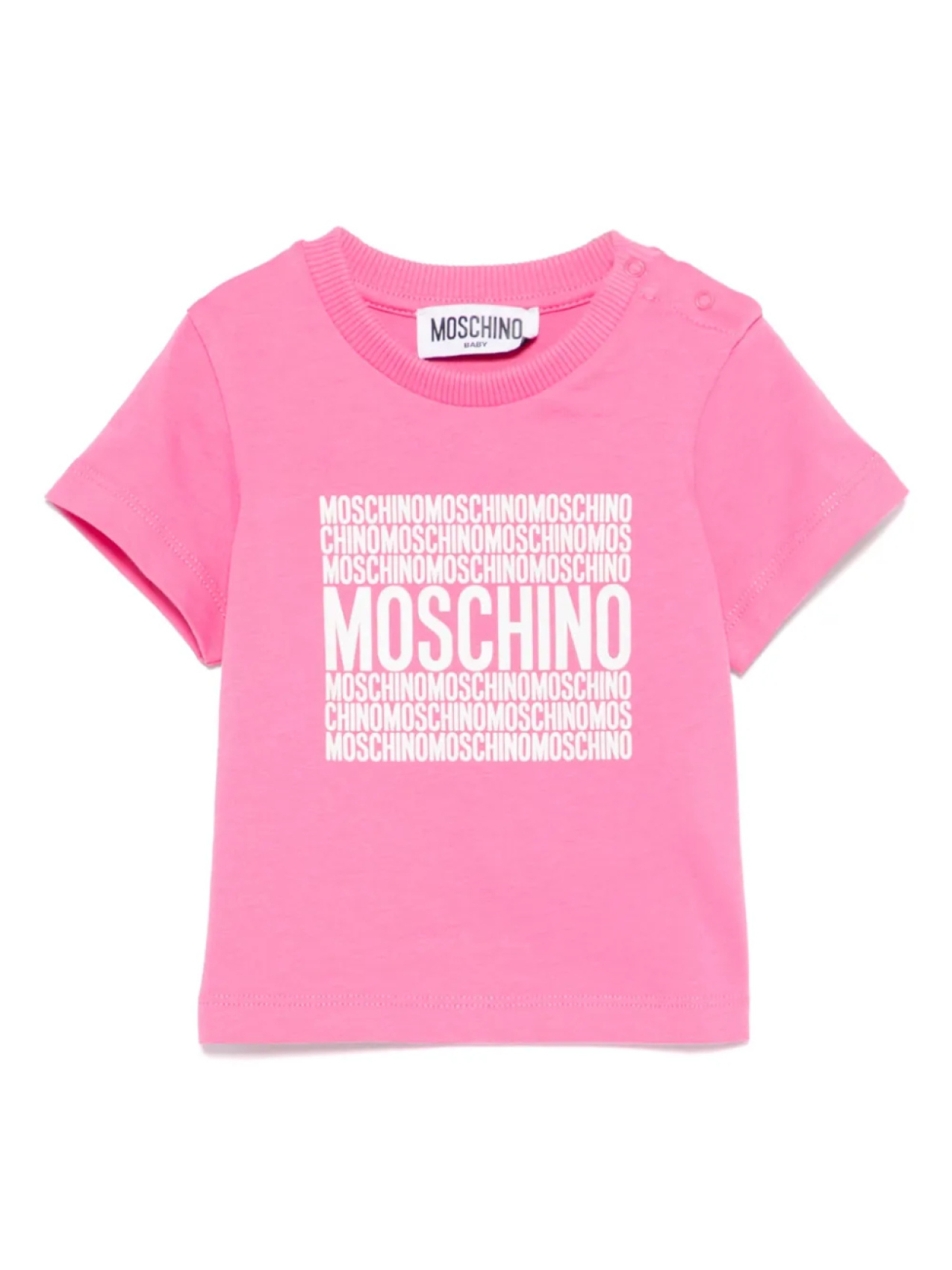 

Футболка с логотипом Moschino Kids, розовый