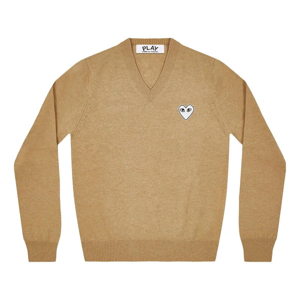 

Свитер v-neck pullover white emblem 'camel' Comme Des Garcons Play, бежевый