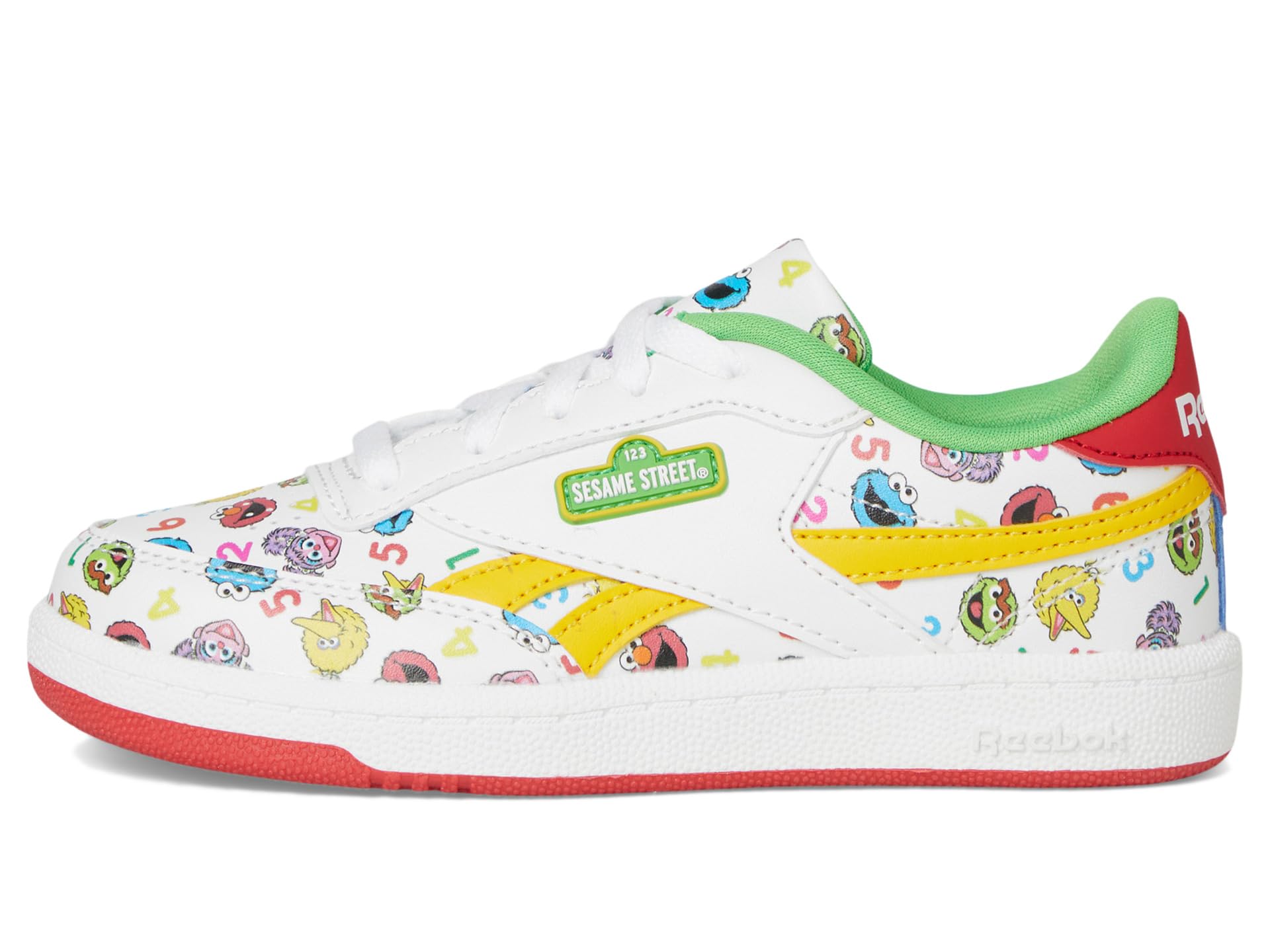 Кроссовки Reebok Kids Reebok X Sesame Street Club C Revenge, White/Green/Yellow — фото 4