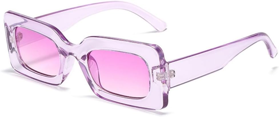 

Винтажные прямоугольные цветные солнцезащитные очки для женщин, модные градиентные очки, солнцезащитные очки UV400 для мужчин, голубые и фиолетовые солнцезащитные очки generic, Purple Purple