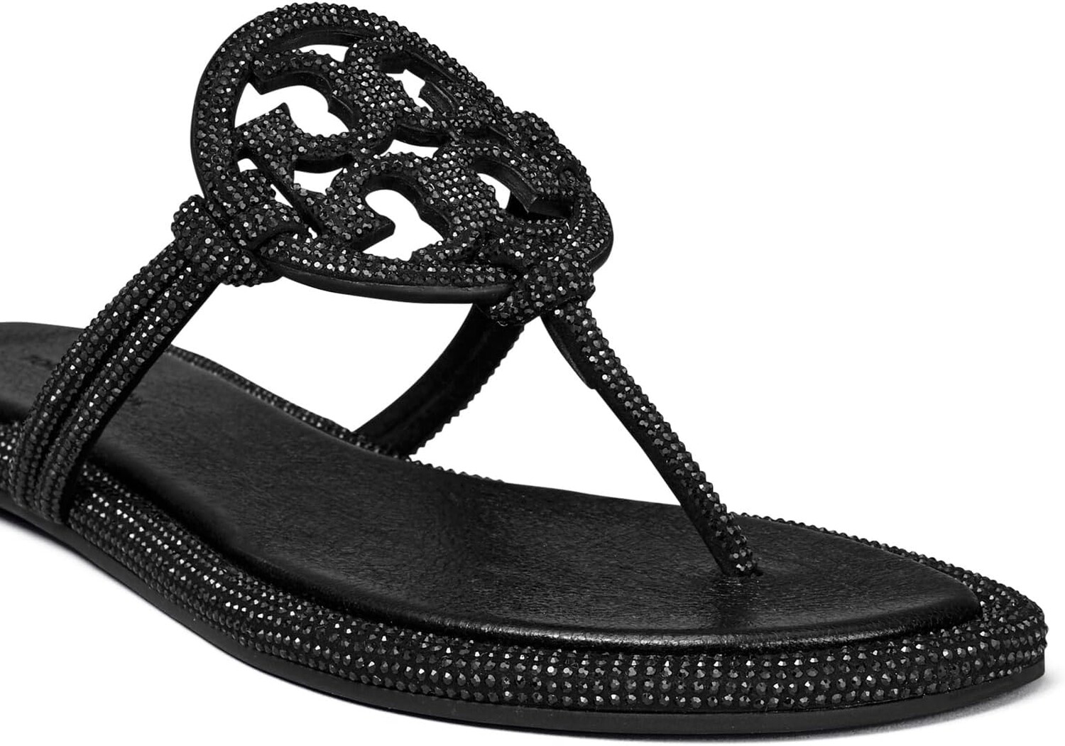 Сандалии на плоской подошве Miller Knotted Pave Tory Burch, цвет Perfect Black — фото 4
