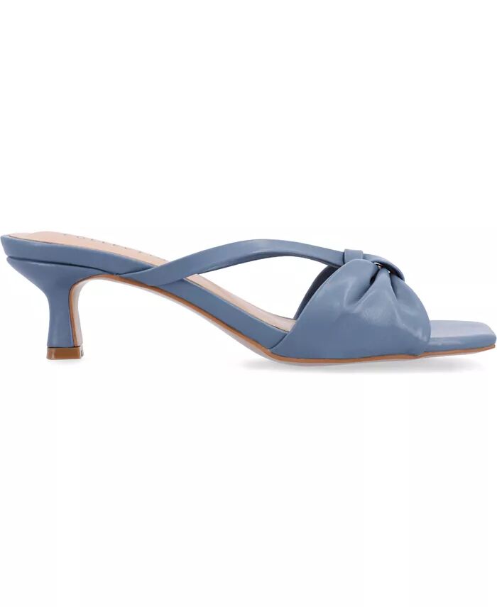Женские босоножки Starling Two Tone Kitten Heel Dress Sandals Journee Collection, синий — фото 2