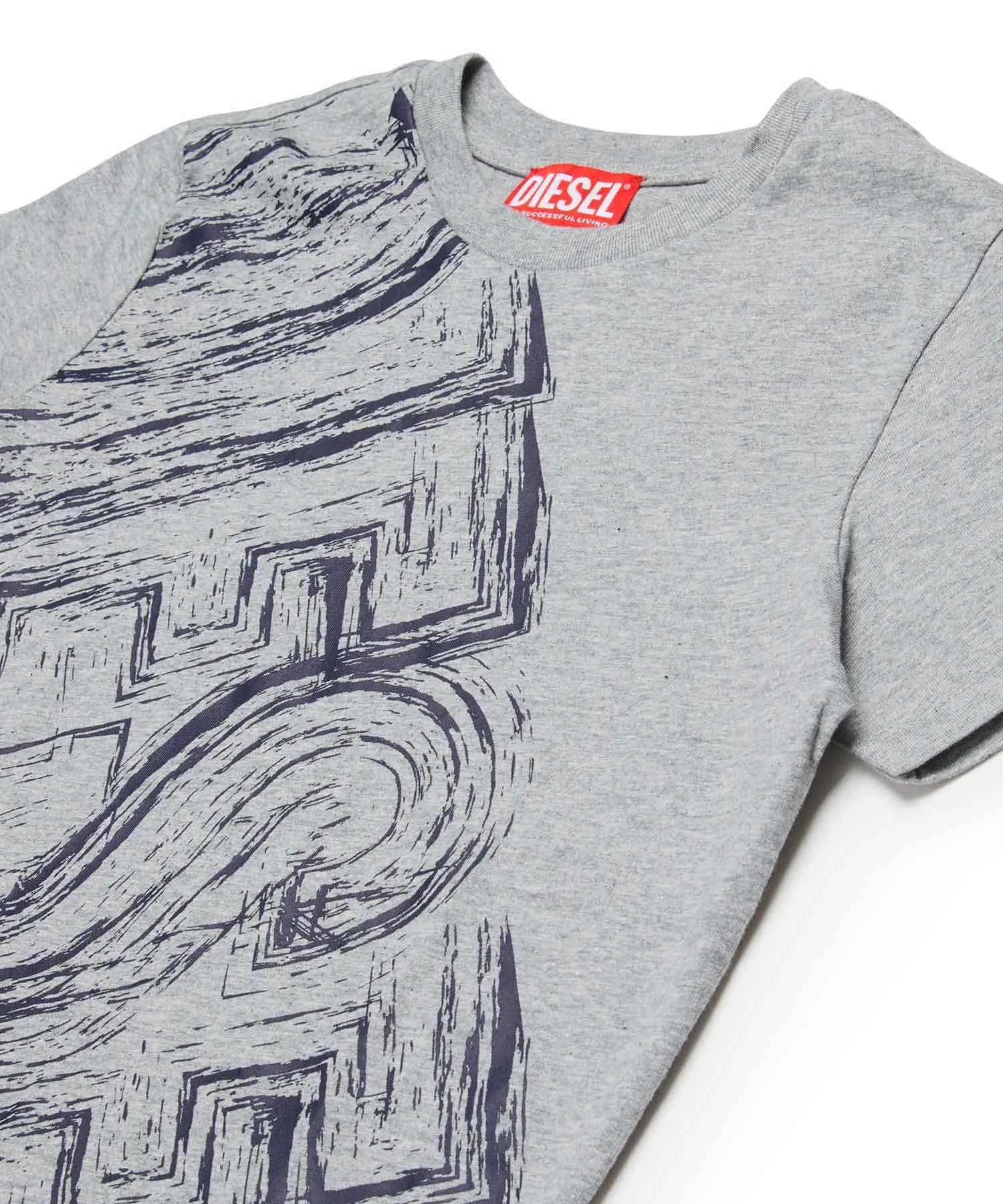 Детская футболка DIESEL KIDS с коротким рукавом и логотипом — фото 3