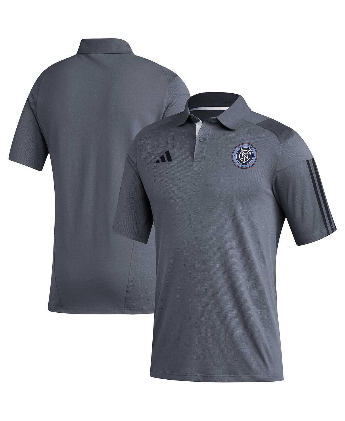 

Мужская серая рубашка-поло для тренировок New York City FC 2023 adidas