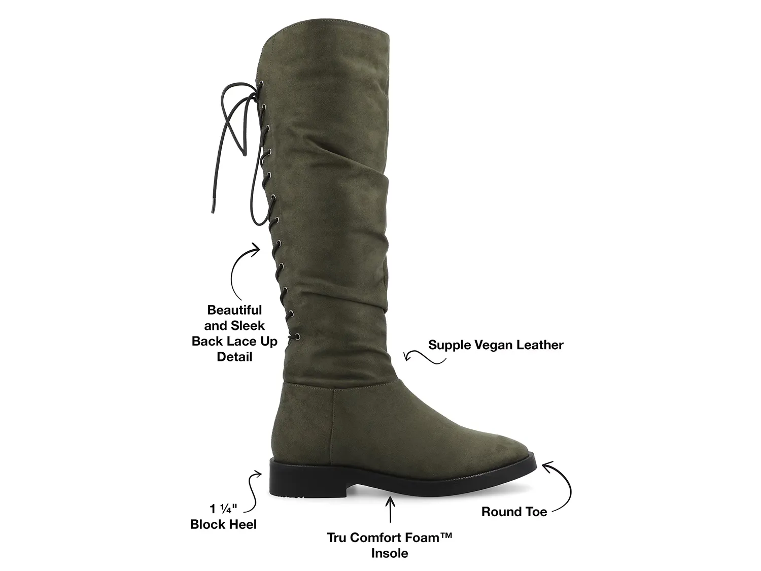 Сапоги Mirinda Wide Calf Boot Journee Collection, оливково-зеленый — фото 2