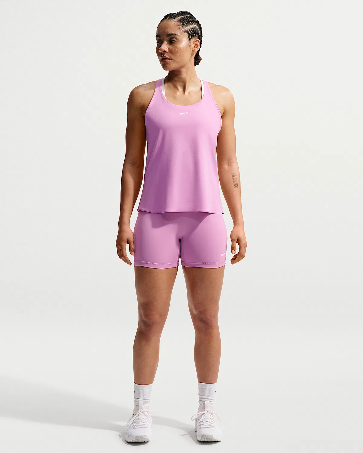 Женский топ-майка Dri-FIT Nike Pro, Light Magenta/White — фото 4