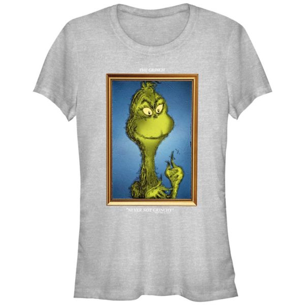 

Детская футболка с принтом Dr Seuss "Никогда не сдавайся" Grinch, серый