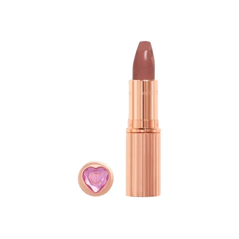 Charlotte Tilbury Помада-блеск для губ увлажняющая кремовая CT Love Bedside Talk Collection K.I.S.S.I.N.G Pink Diamond Golden Tube Light Kiss, #DREAM TALK Rose Cameo Brown — фото 2