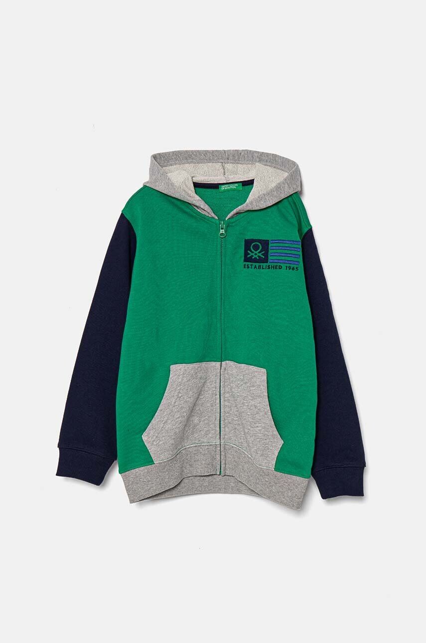 

Хлопковая толстовка United Colors of Benetton для мальчиков и девочек, зеленый