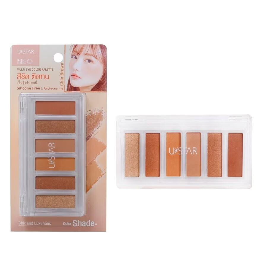 

UStar Палитра красок для глаз Ustar Neo Multi 6г. Шикарный коричневый, Chic Brown