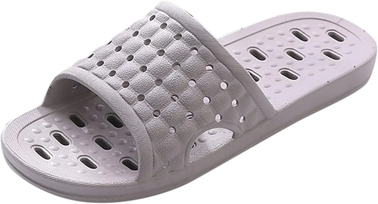 Badelatschen Herren Hausschuhe Duschschuhe Badeschlappen Männer Hauslatschen Pantoletten Тапочки Schlappen Sandalen & Slides Für Badeschuhe Slipper Bade Latschen Dusch- Men Strandschuhe RYTEJFES, Grey
