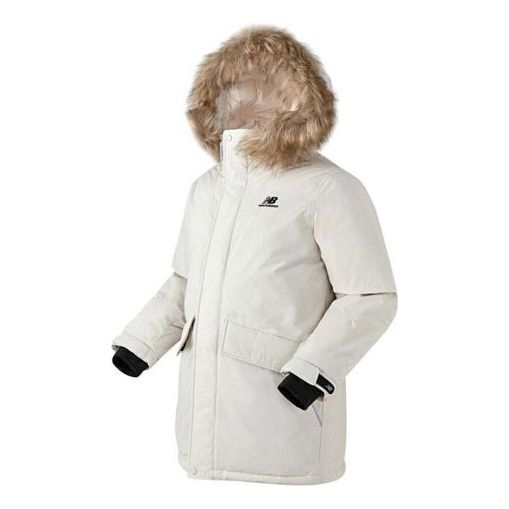 

Куртка New Balance Windproof Long Down Parka Jacket 'White', белый