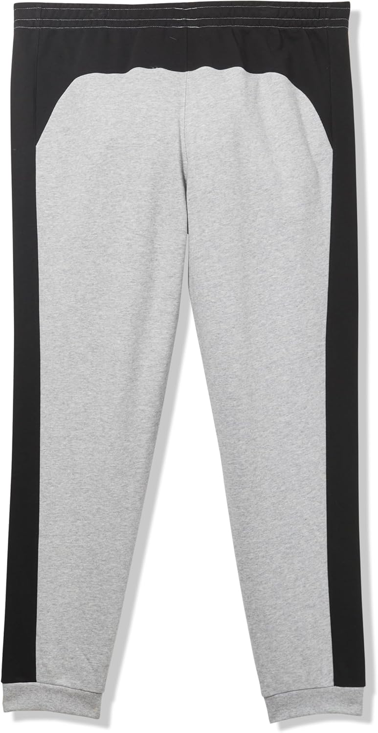 Мужские зауженные спортивные брюки Lacoste с цветными блоками, Gray & Black — фото 3