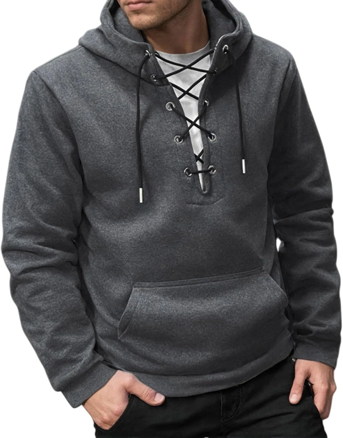 Толстовка мужская камуфляжная с капюшоном, Generic, Dark Gray