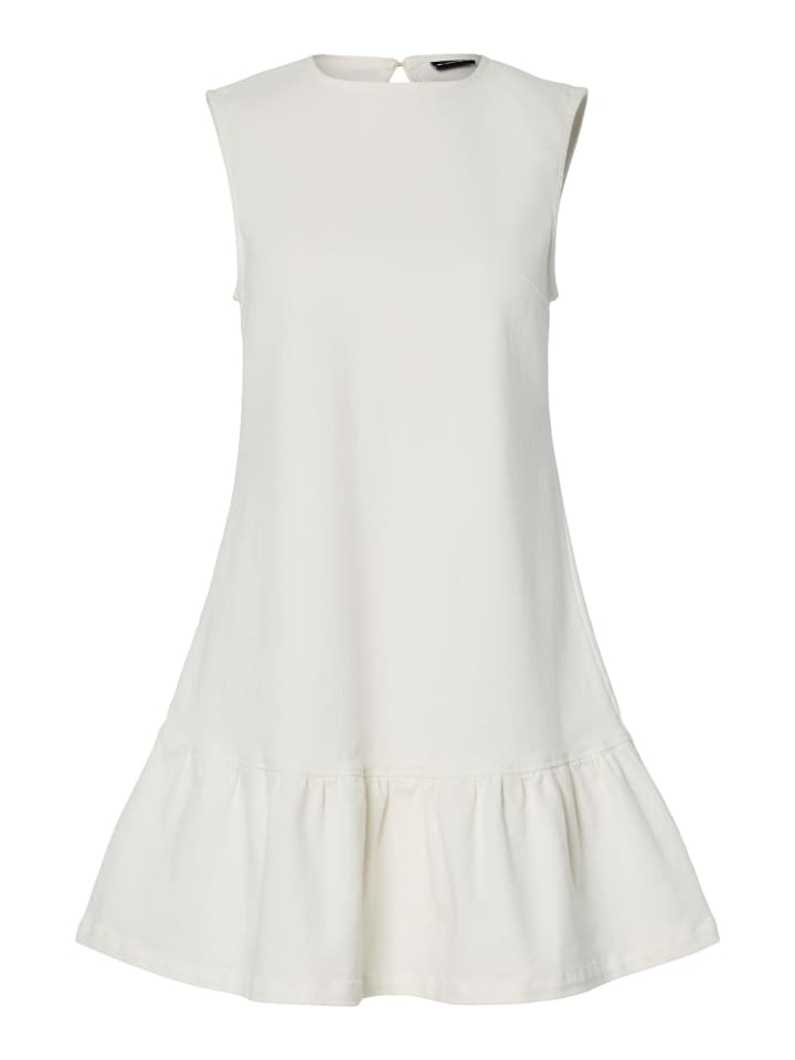 

Платье до колена Pieces, белый деним