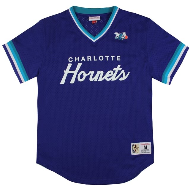 

Мужская футболка Mitchell & ness Charlotte Hornets со специальным сценарием и сеткой Mitchell And Ness, синий