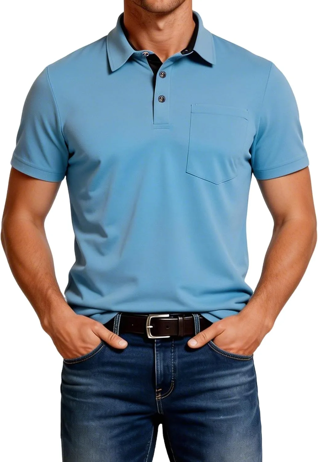 

Мужская поло для гольфа без складок с карманом Umturmok