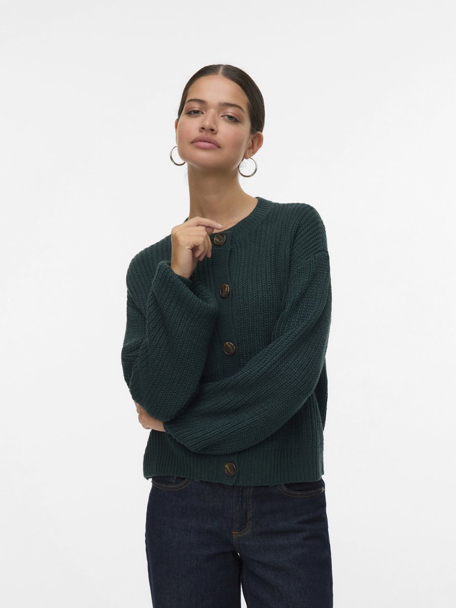 

Кардиган Vero Moda VMLEA O NECK CARDIGAN, Pine Grove/Dark Green