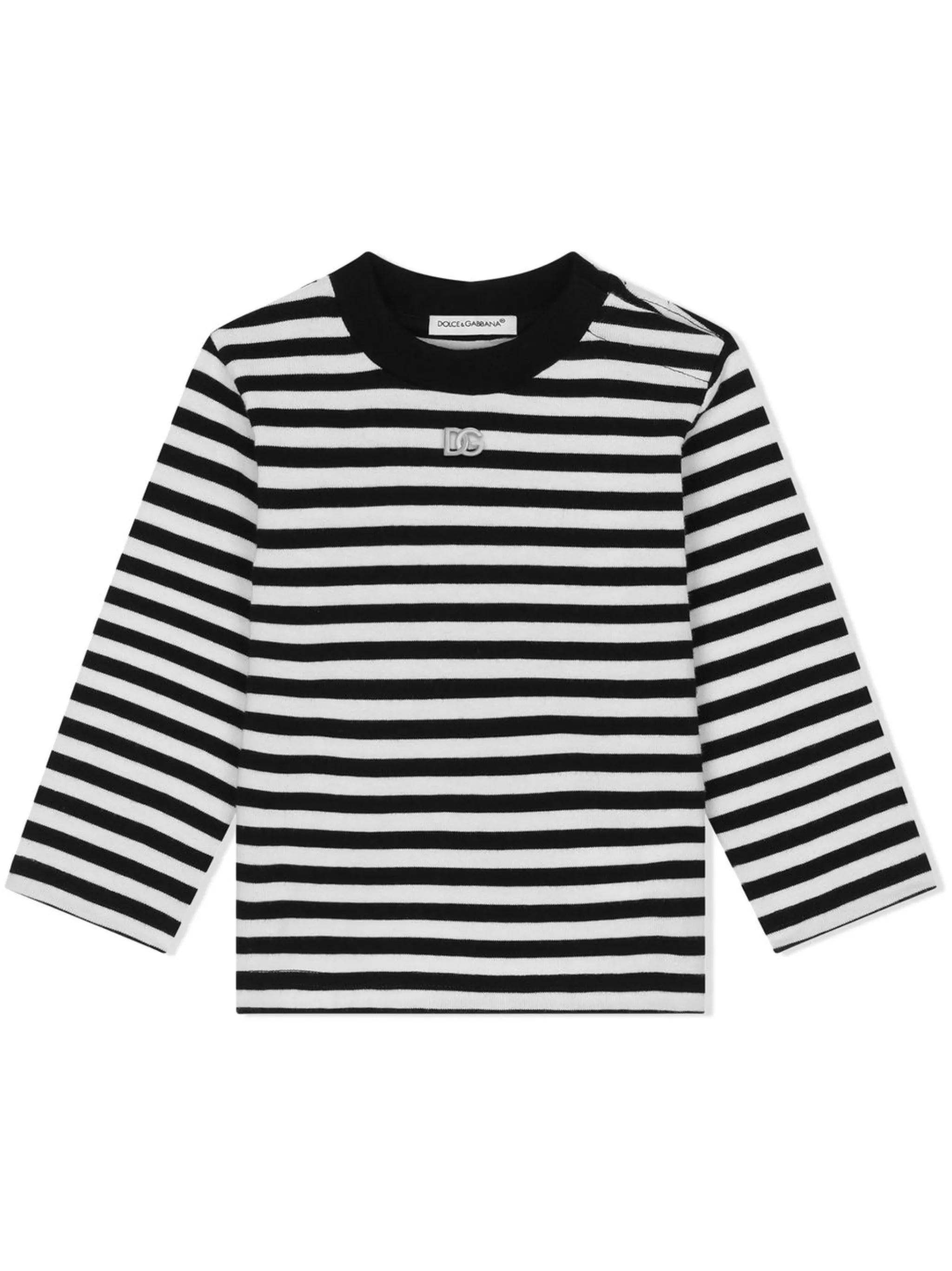 Полосатая футболка из джерси Dolce & Gabbana Kids, белый — фото 2