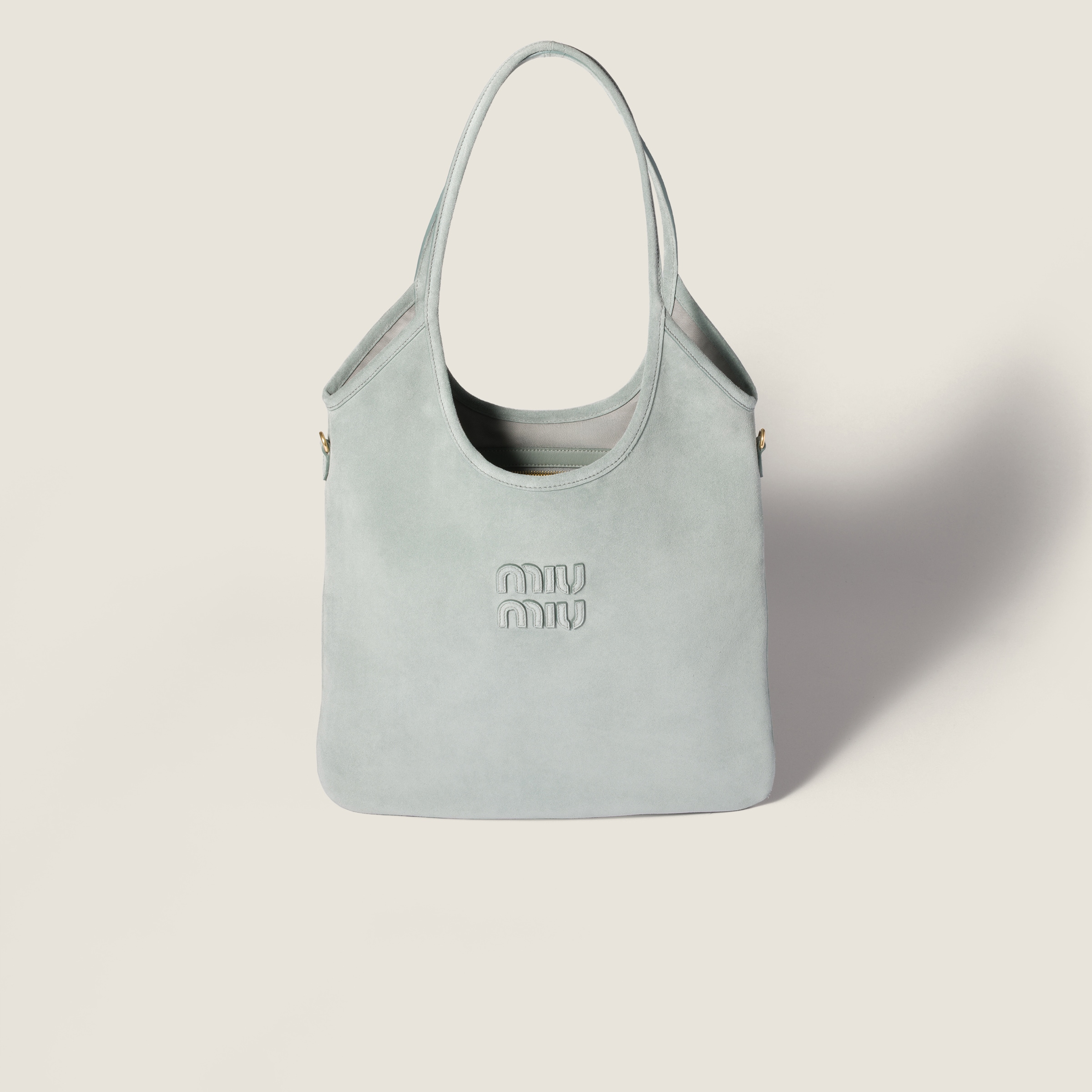 

Сумка ivy из замши MIU MIU, пудрово-голубой