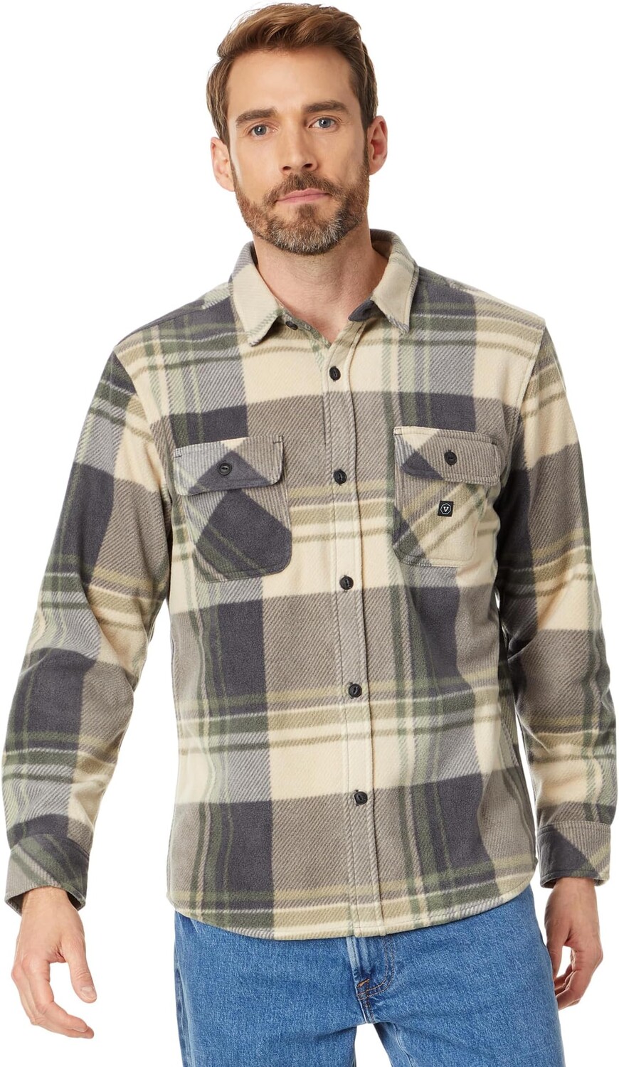 

Лонгслив VISSLA Eco-Zy Long Sleeve Polar Flannel, цвет Vintage Green