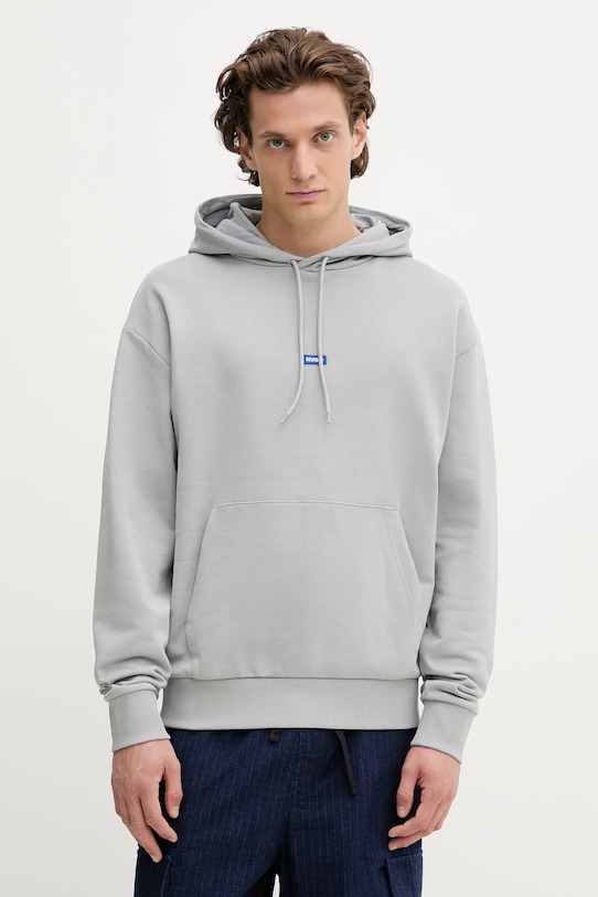 

Хлопковая толстовка Hugo Blue, серый