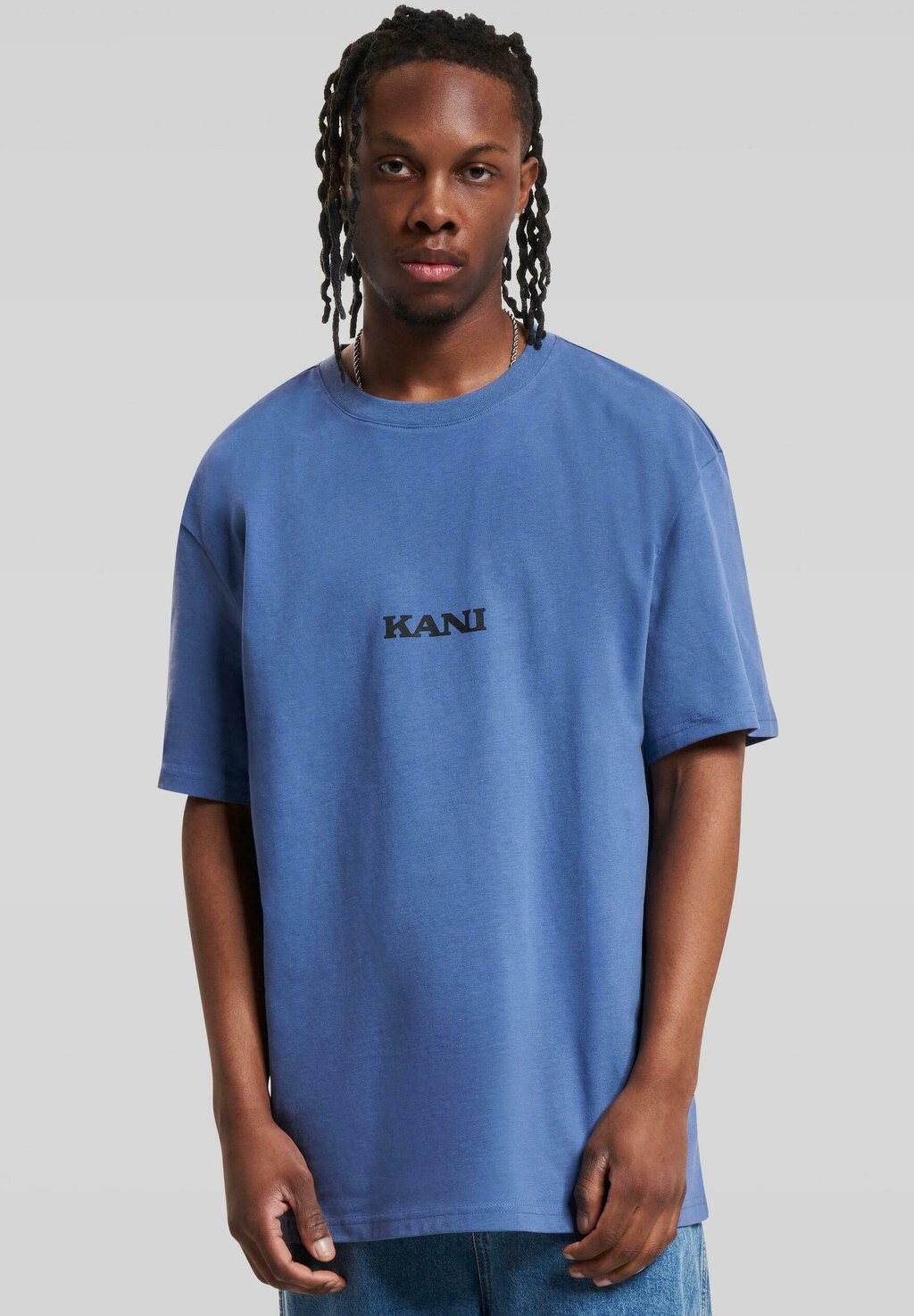 

Футболка с принтом UNISEX SMALL RETRO Karl Kani, пыльно-синий