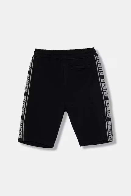 Шорты спортивные из эластичного хлопка Guess, черный — фото 2