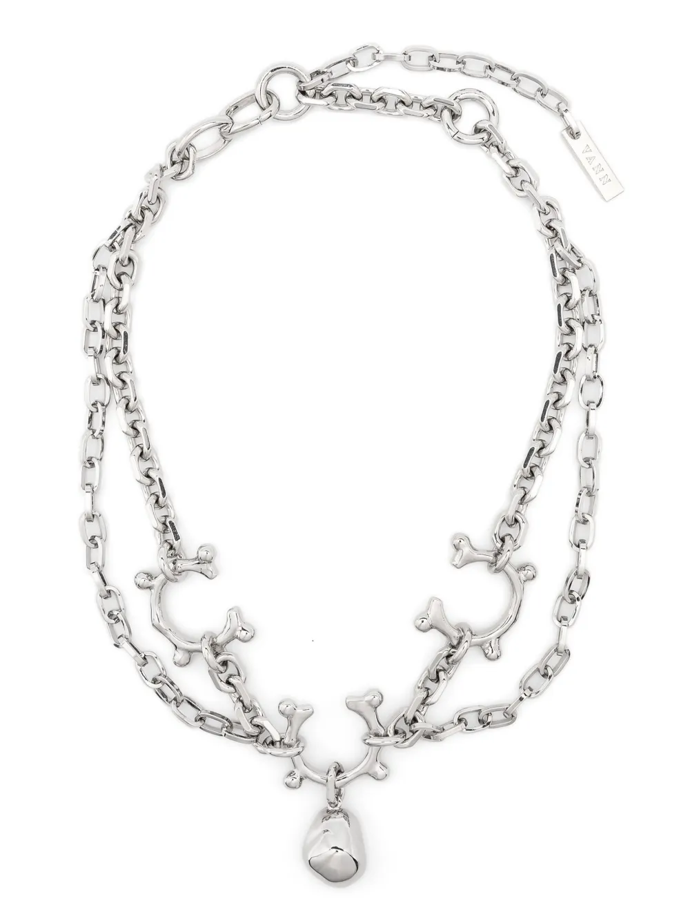 

Многослойный чокер Vann Jewelry, серебяный