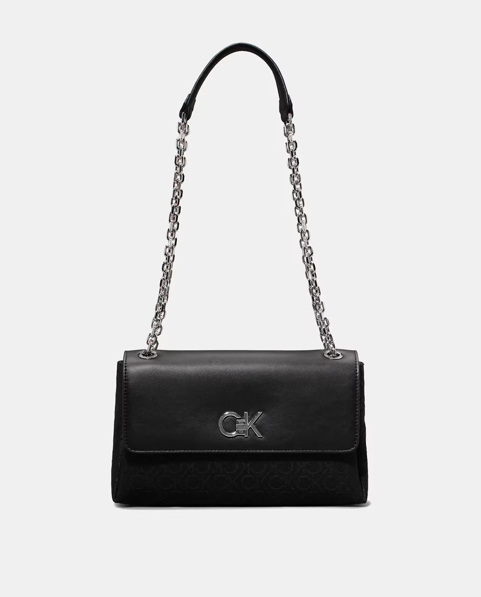 

Жаккардовая сумка-трансформер с логотипом Calvin Klein, черный