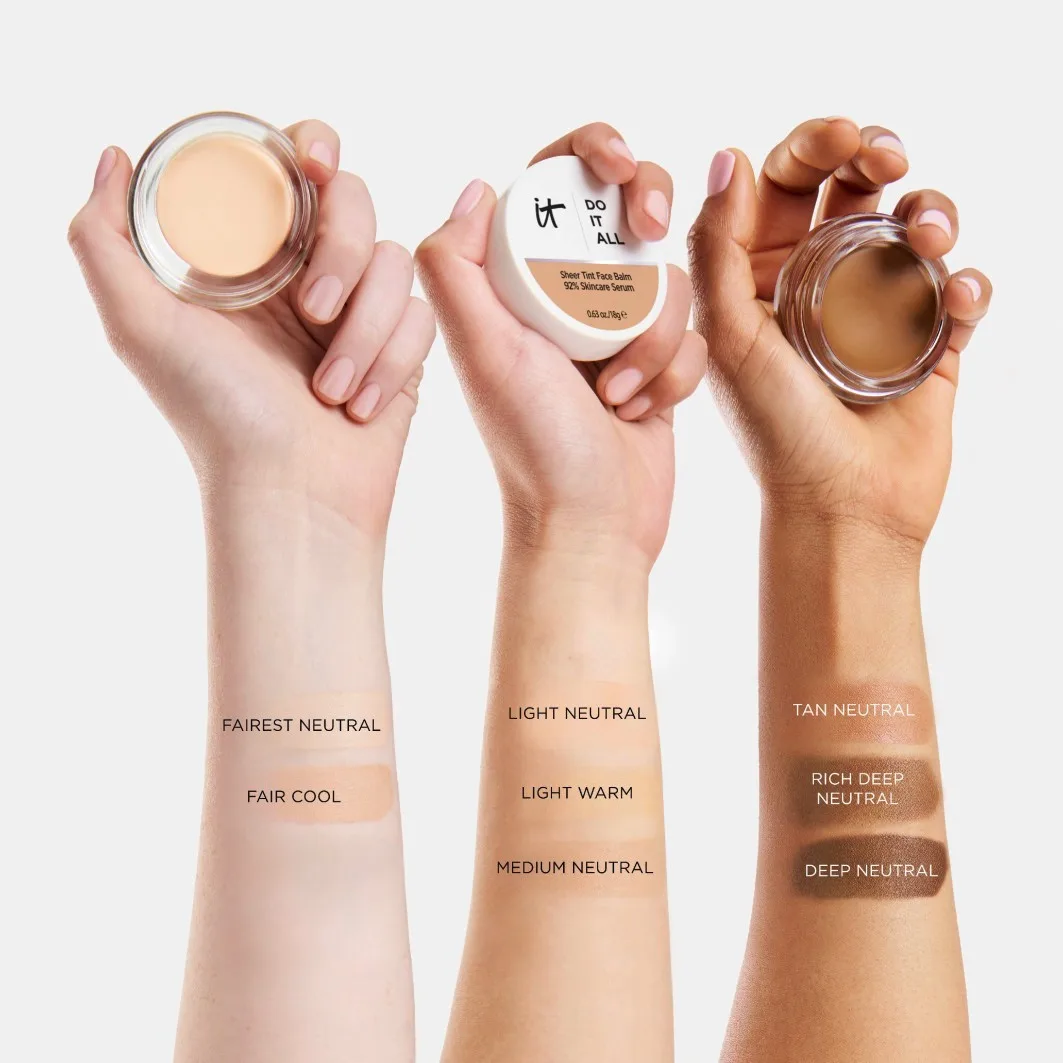 Универсальная тонирующая основа для лица, бальзам для лица It Cosmetics, mn305 - medium neutral, 18 гр — фото 4