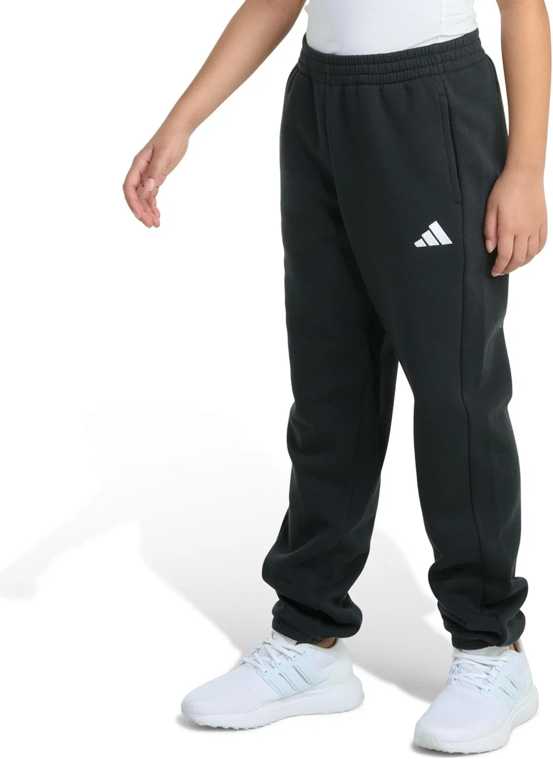 Детские флисовые спортивные брюки Adidas, черный — фото 3
