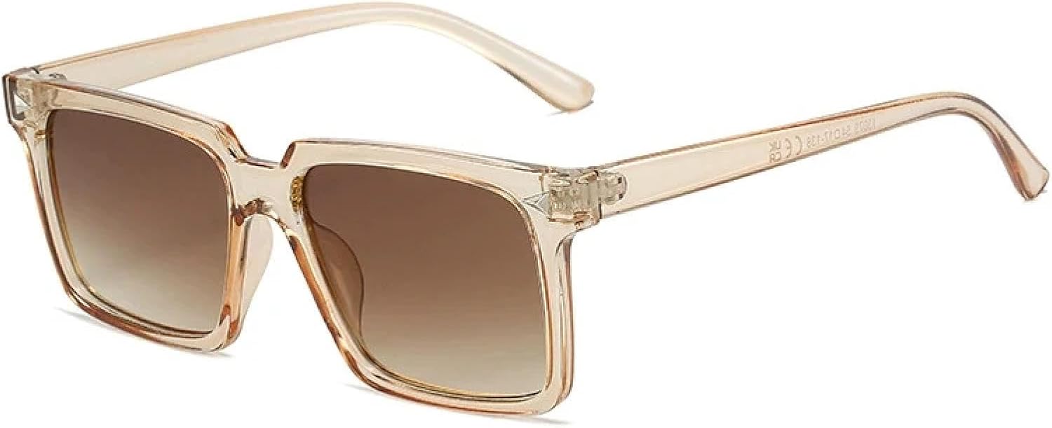 

Классические солнцезащитные очки с заклепками для женщин и мужчин. Модные очки для активного отдыха, путешествий и вождения. Защита от УФ-излучения UV400 TKKTLLT, Champagne Tea