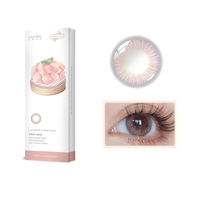 Контактные линзы Unisex Pegavision, [Sugar Painting Collection-French Peach Tower]