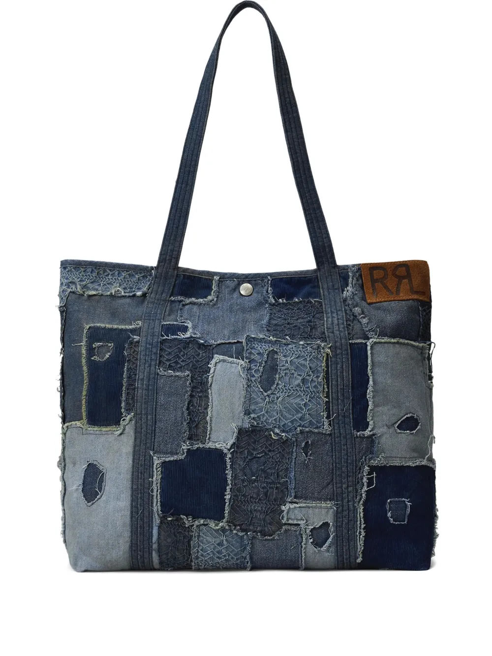 

Джинсовая сумка-тоут Hercules в технике пэчворк Ralph Lauren Rrl, синий