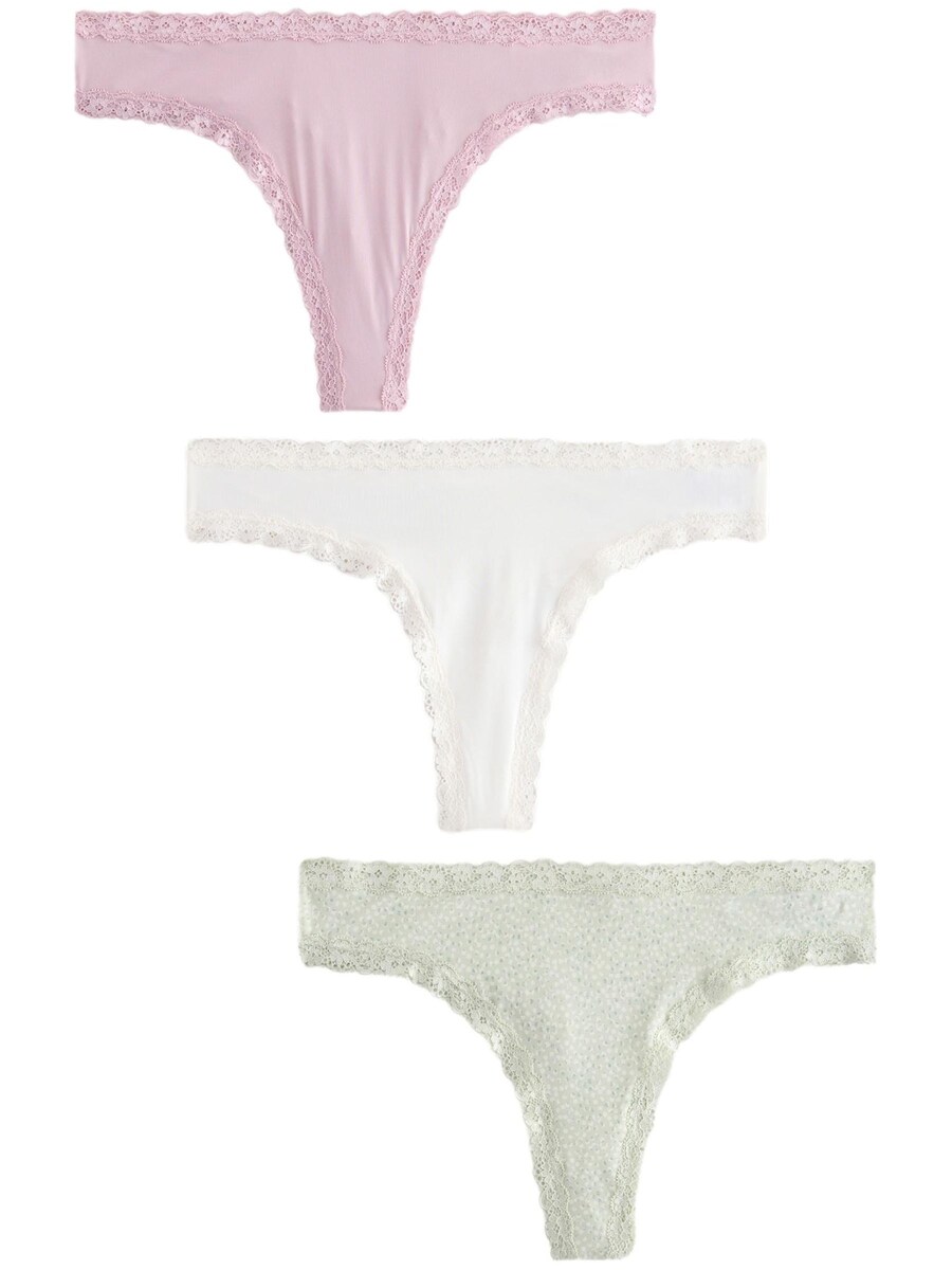 

Стринги Next, цвет Pastel green/Rose/White