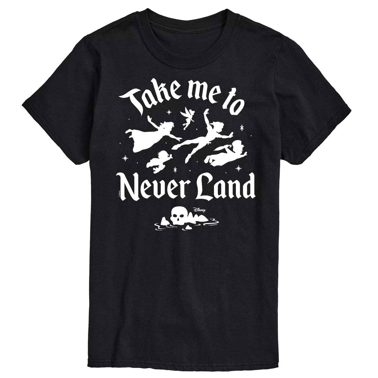 

Футболка Disney's Peter Pan Big & Tall Never Land с рисунком License, черный