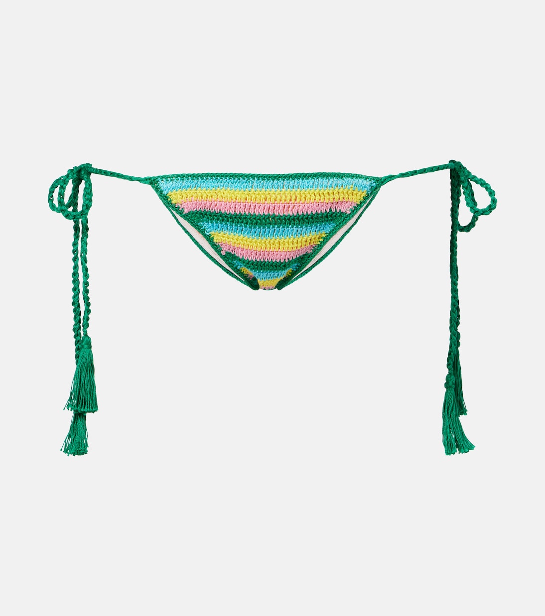 

Полосатые хлопковые трусики бикини с вязаным узором Anna Kosturova, Multi Stripe